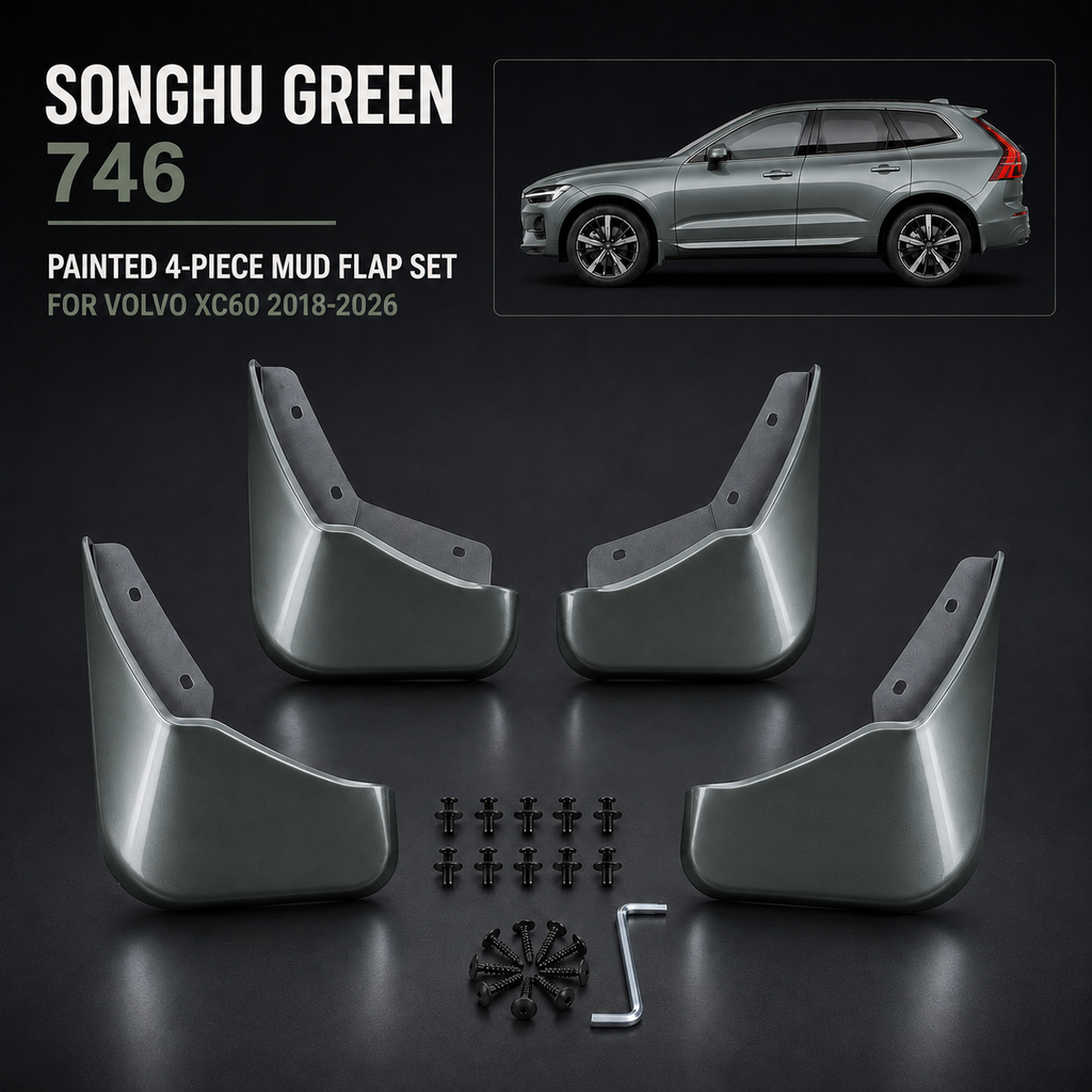Painted Mudflaps 4-Piece Set for Volvo XC60 2018–2026