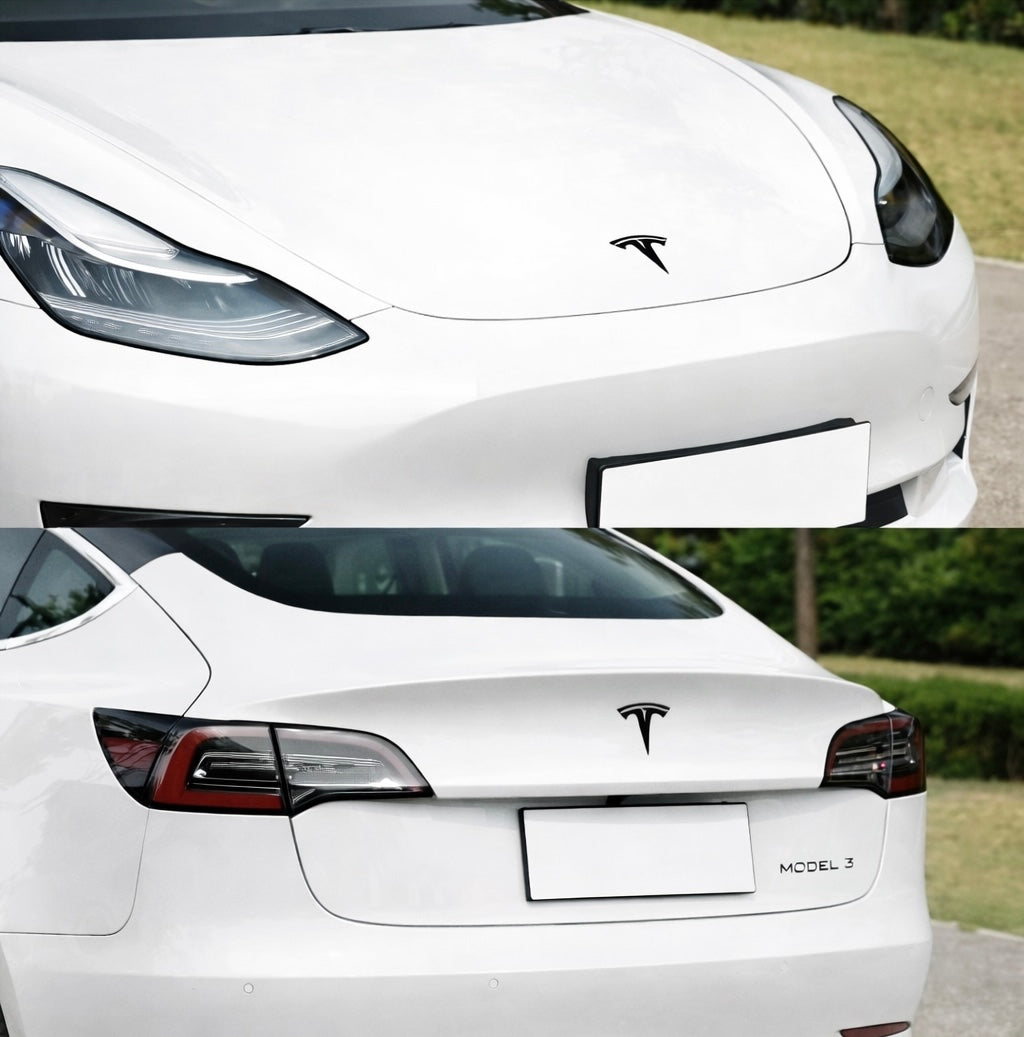 Tesla Gloss Black T Emblem  2-Pack – (Model 3 / Model Y)