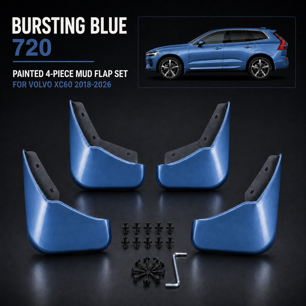Painted Mudflaps 4-Piece Set for Volvo XC60 2018–2026