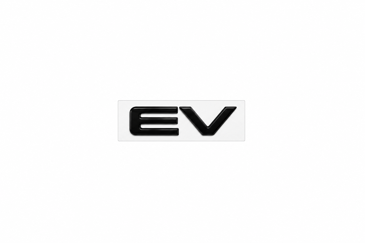 Black EV Emblem Badge for  Trunk