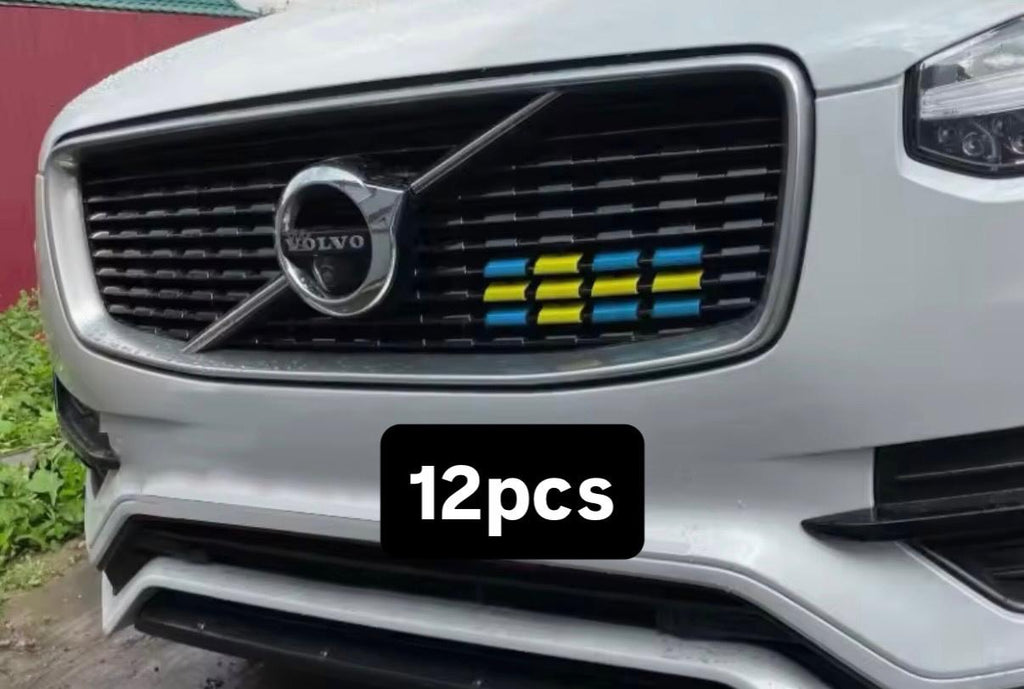 Volvo R-Design Grille Inserts – Swedish Flag Style Trim Clips (Multiple Set Options)
