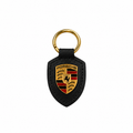 Porsche Crest Vegan Leather Keychain