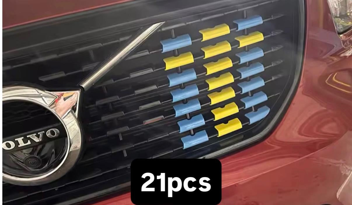 Volvo R-Design Grille Inserts – Swedish Flag Style Trim Clips (Multiple Set Options)