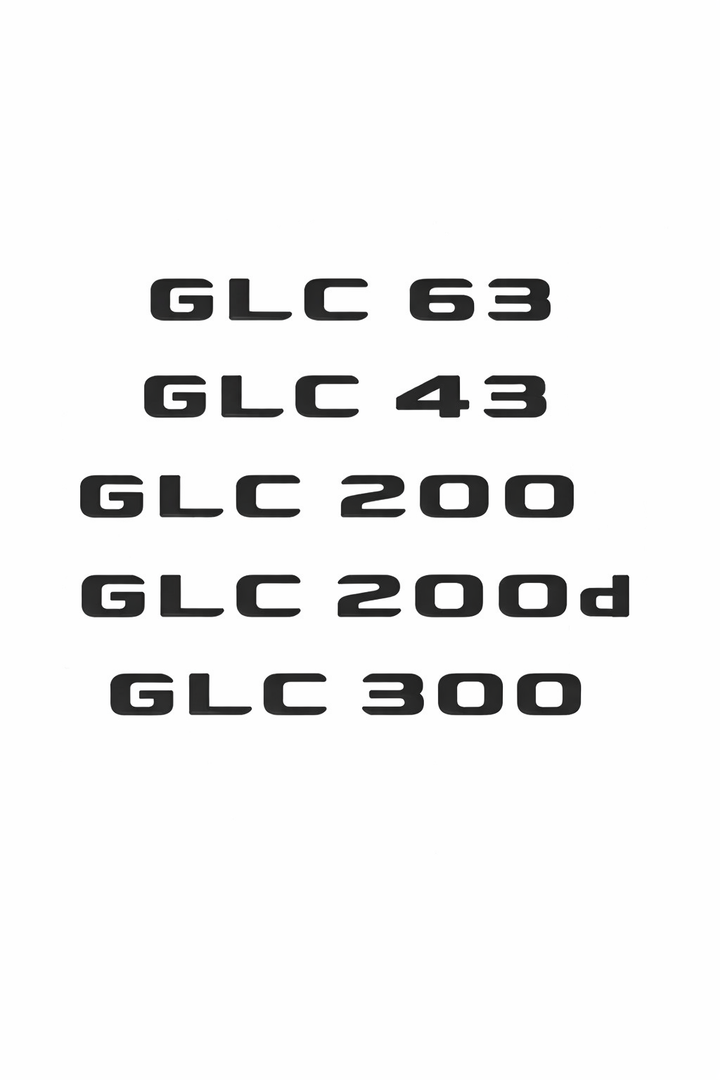 Mercedes GLC Black Badge Emblems