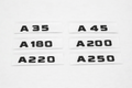 Mercedes A-Class Gloss Black Badges