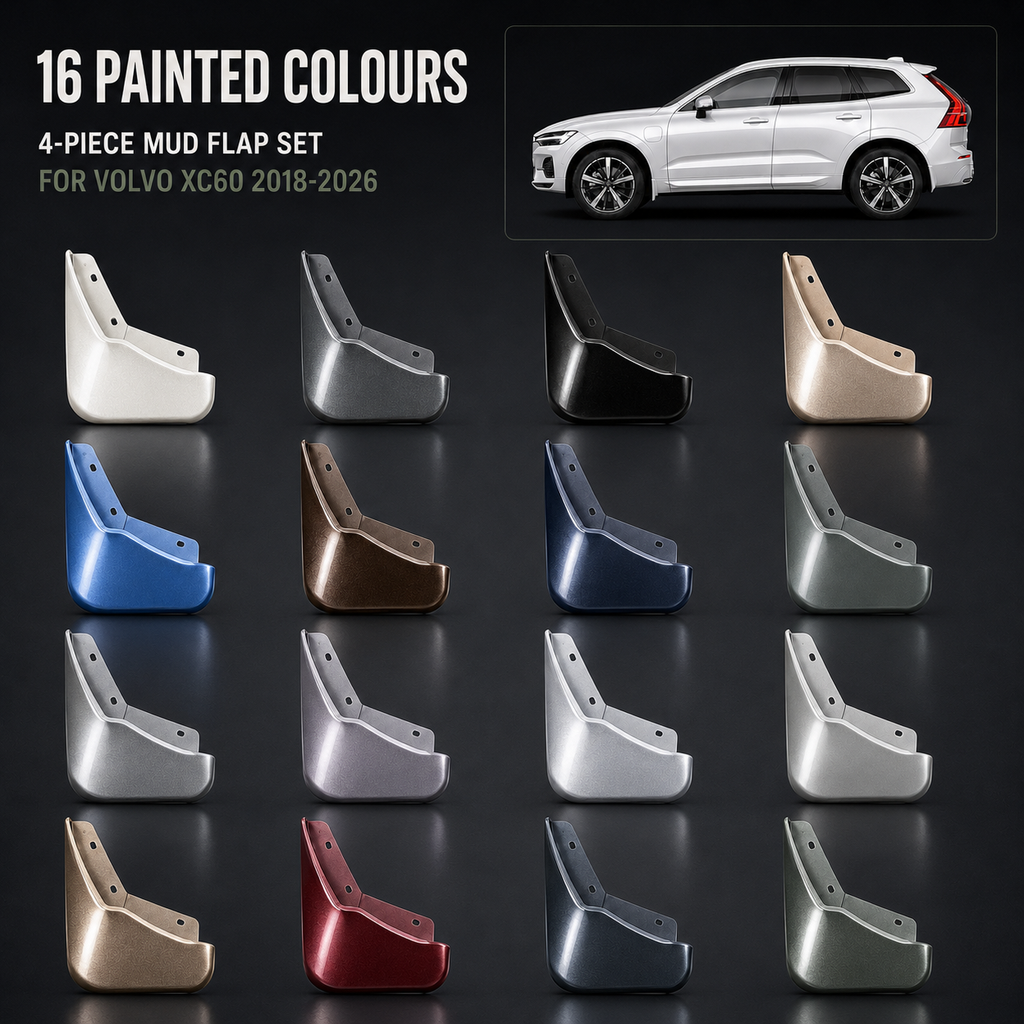 Painted Mudflaps 4-Piece Set for Volvo XC60 2018–2026