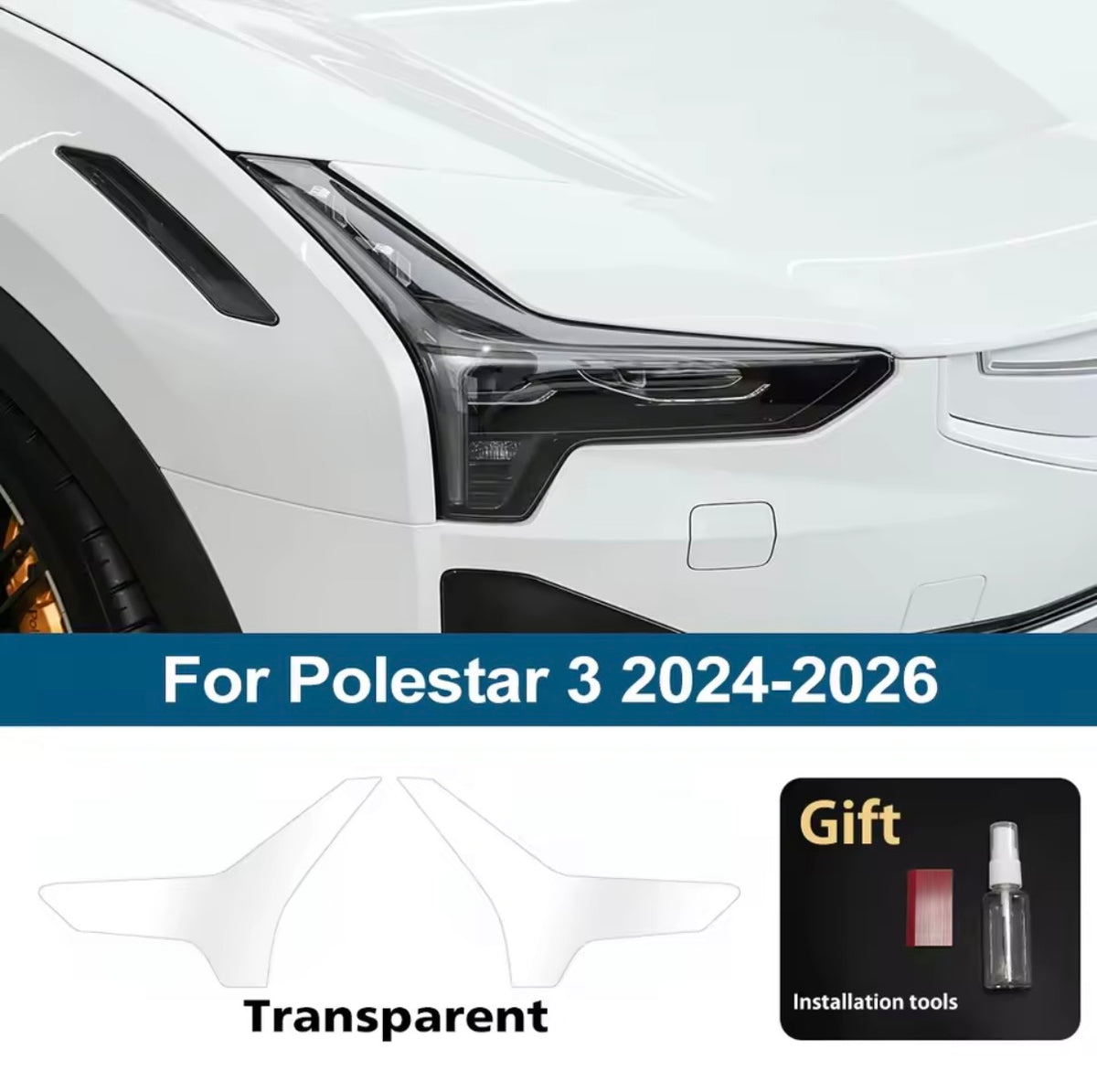 Pre-Cut Clear Headlight Protection Film for Polestar 3 (2024-2026)
