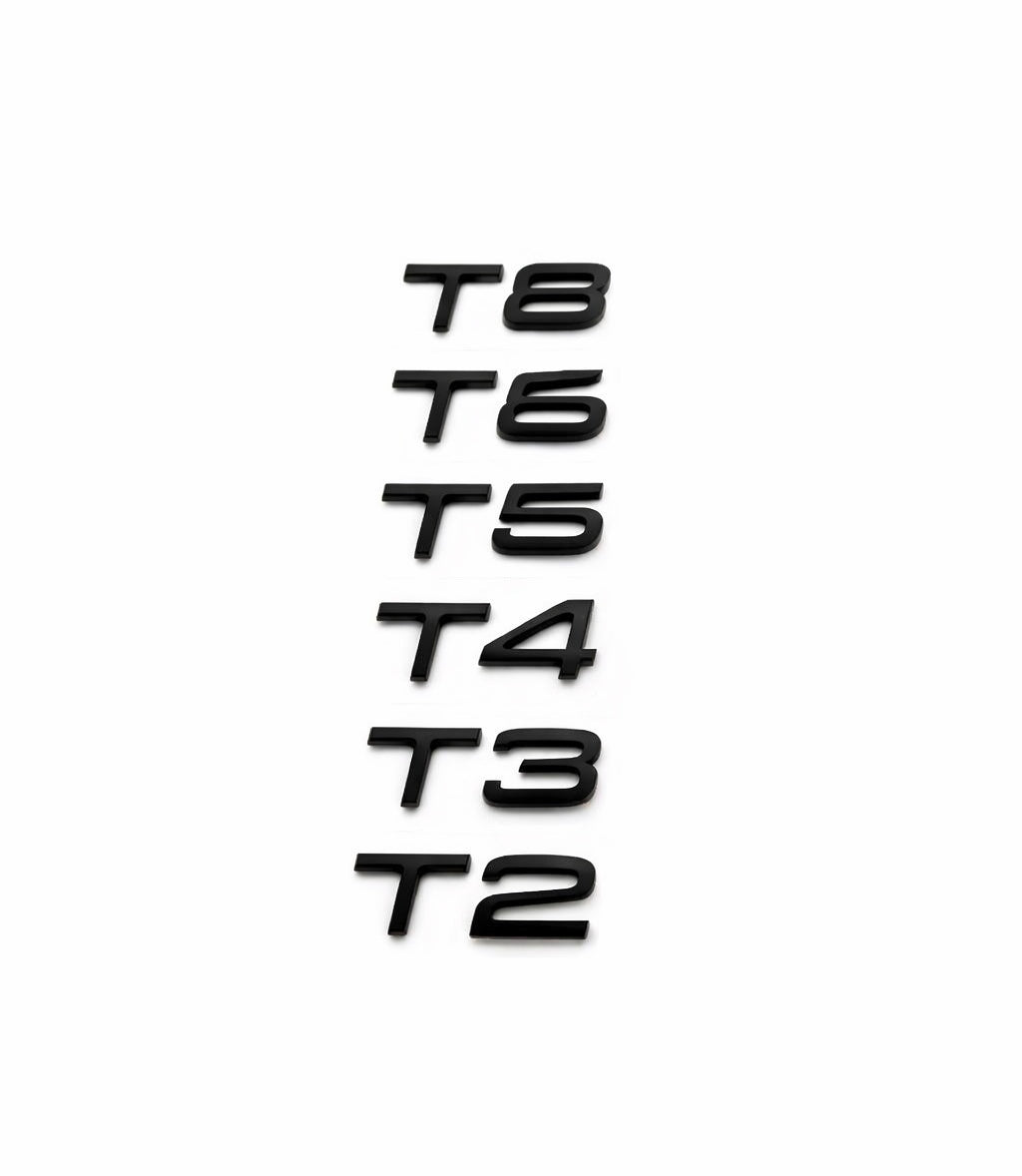 Volvo T-Series Rear Emblem Badges (T2–T8)
