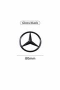 Mercedes Gloss Black Star Emblem Badge – 80mm