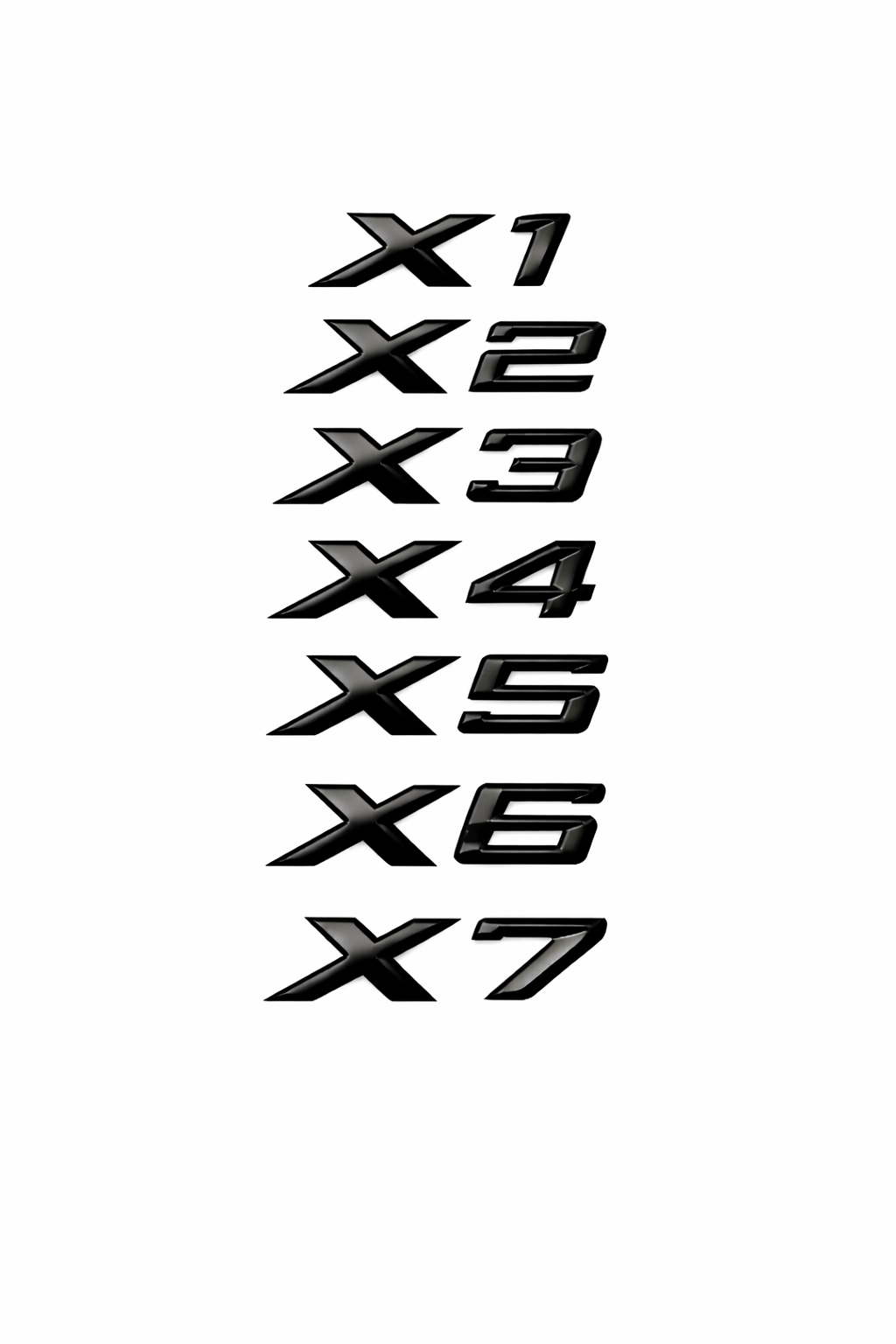 BMW X Series Trunk Badge ( Gloss black)