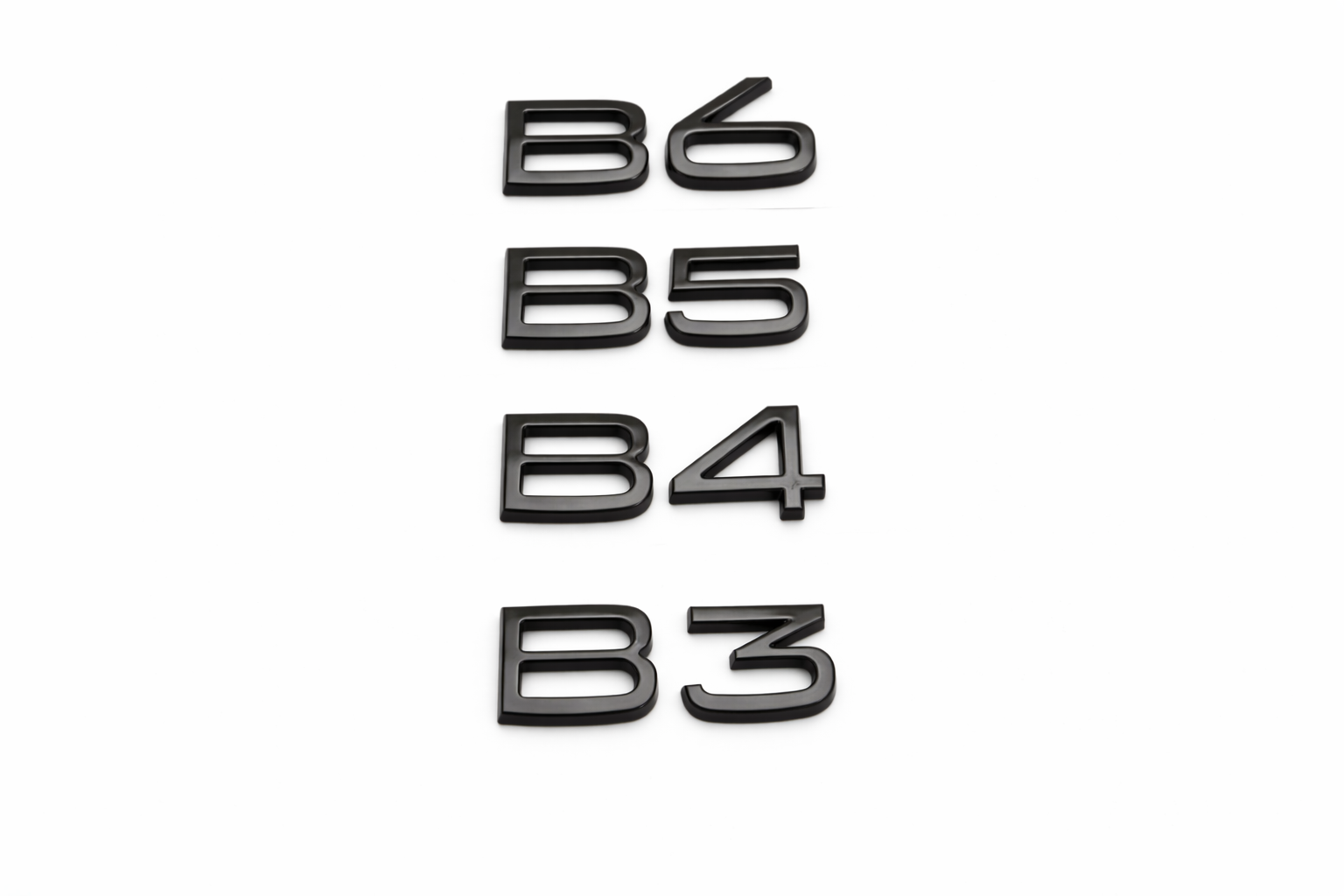 GlossyBlack Volvo B3–B6 Badge Emblems