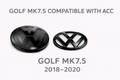 Volkswagen Golf MK7,5 Glossyblack front & back emblem (ACC at the front) (2018-2020)