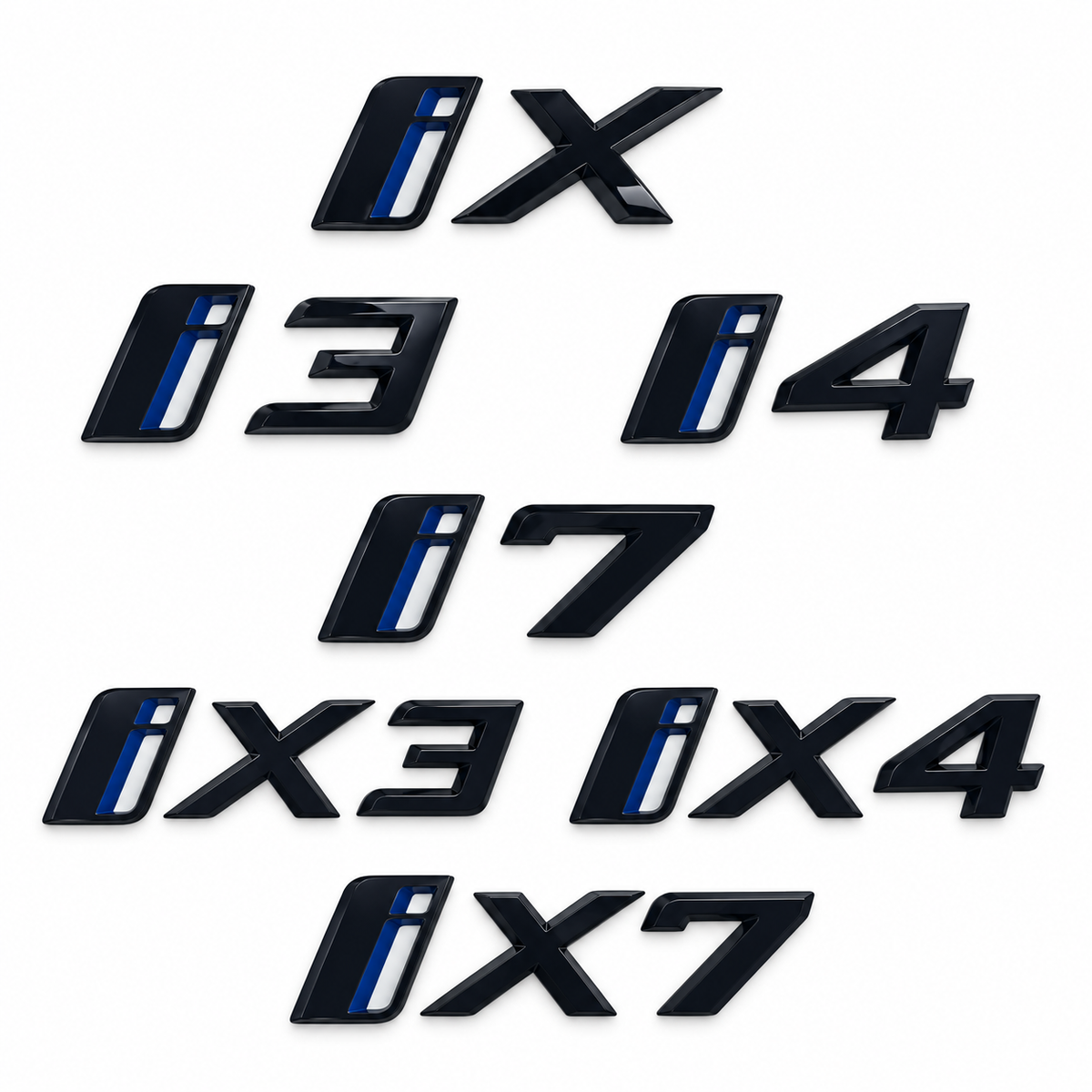BMWS i-series emblems iX/i3/i4/i7/ix3/ix4/ix7 - Glossyblack