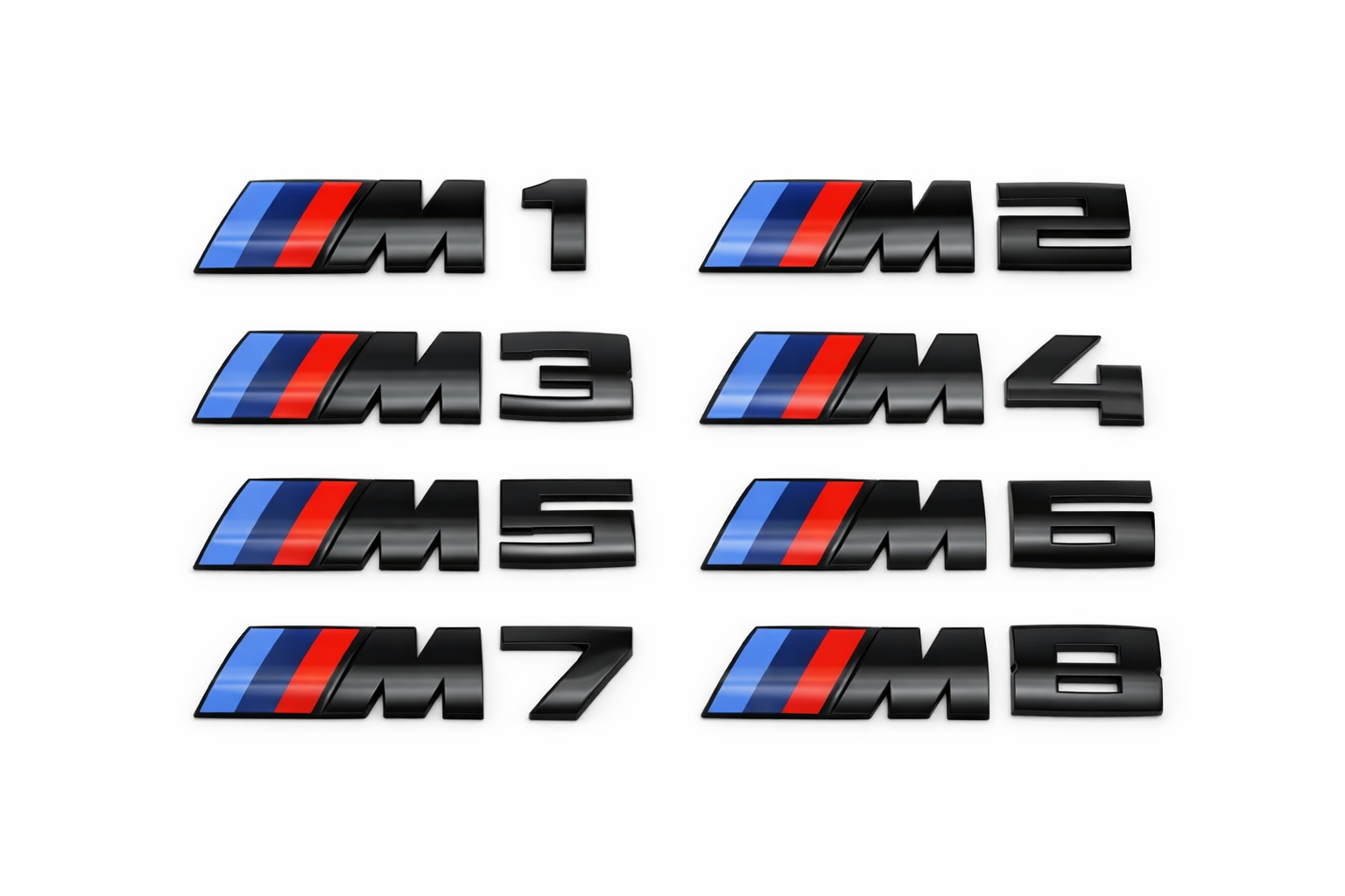 BMW M1 M2 M3 M4 M5 M6 M7 M8 Badge Emblem – Glossy Black
