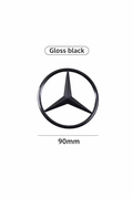 Mercedes Gloss Black  Star Emblem Badge – 90mm