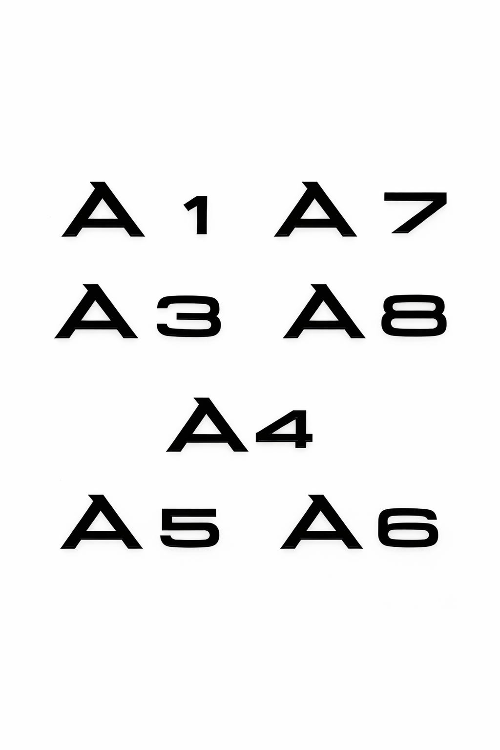 Audi A Badge Emblem - Gloss black