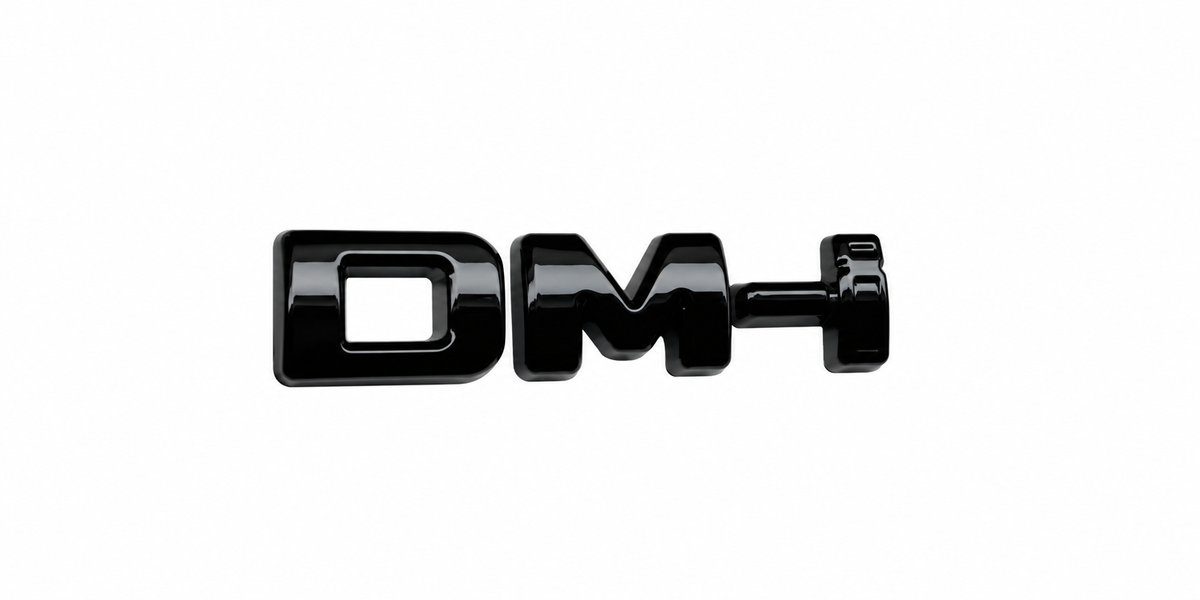 Black DM-I Emblem Badge for  Trunk
