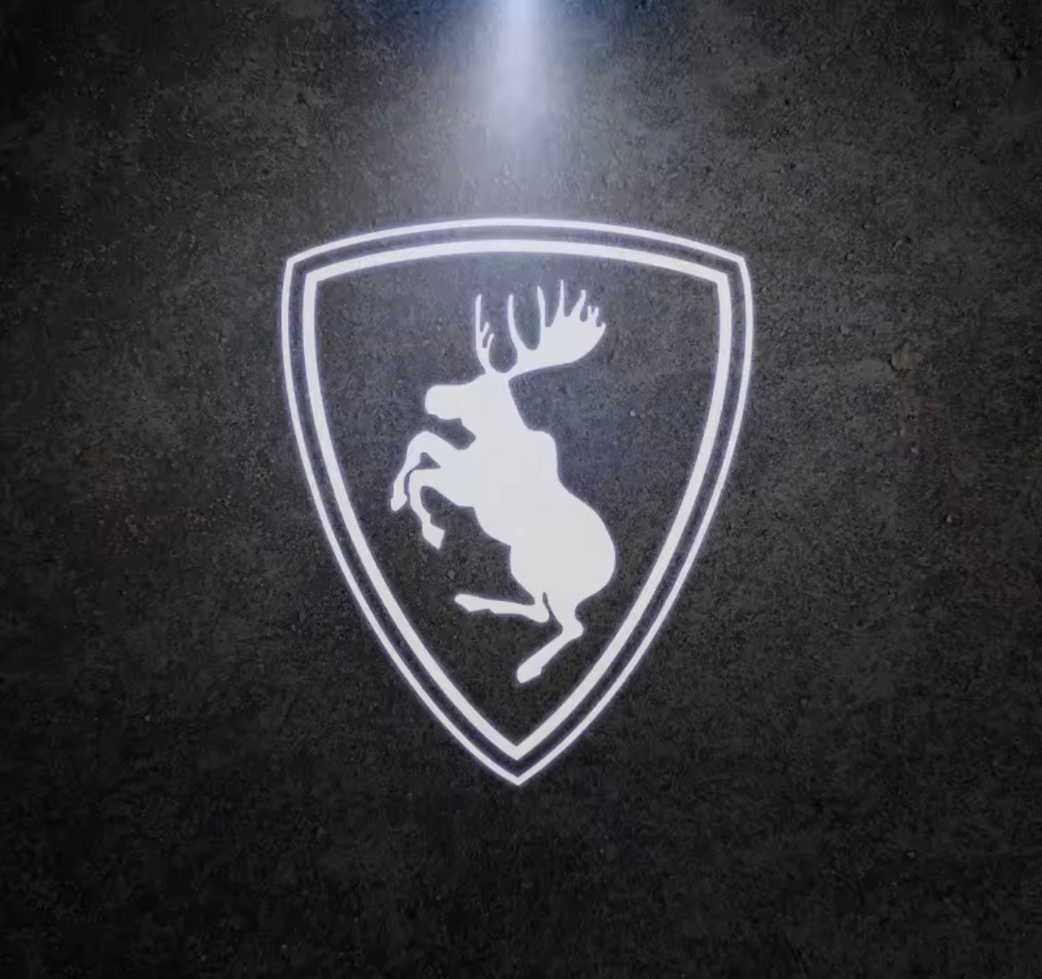 Universal wireless LED Car Door Logo Projector Light – Welcome Light - Moose (2-pack)