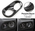 Carbonfiber-style Headlight & Ignition Switch Trim Cover for Porsche Macan 2014–2020 (LHD)