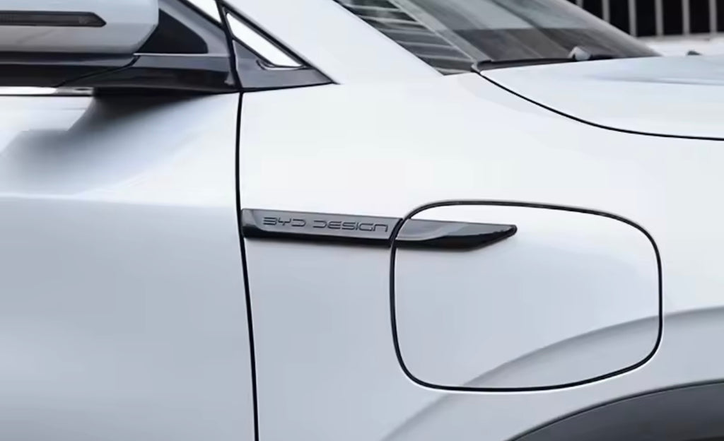 Black BYD Design Side Fender Emblem Overlay 2 PACK