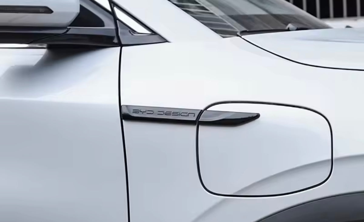 Black BYD Design Side Fender Emblem Overlay 2 PACK
