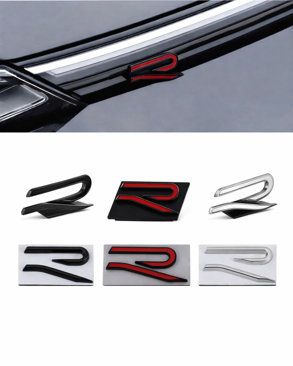 R Emblem Badge for Volkswagen – Front Grill / Fender / Trunk