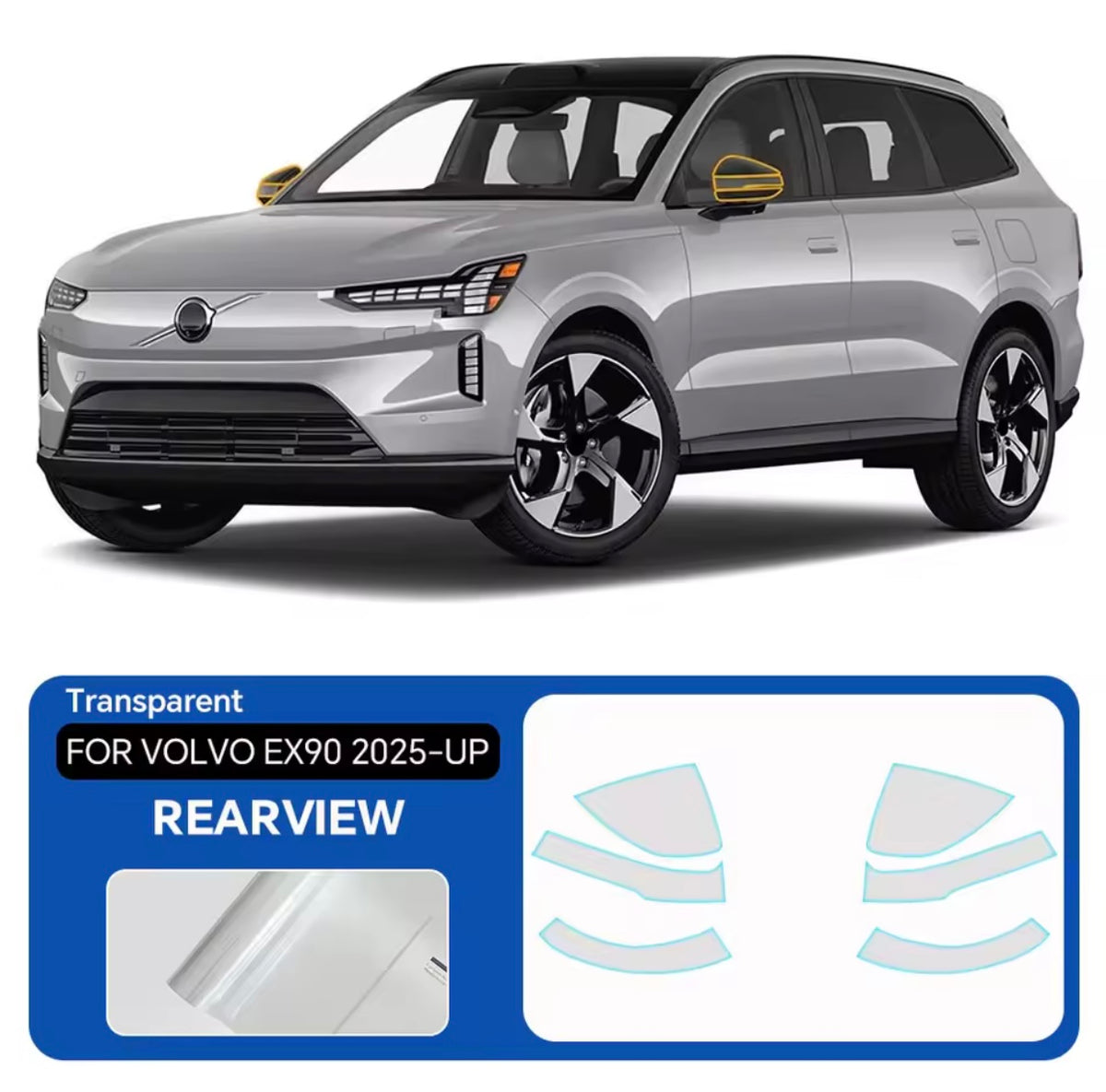Pre-Cut Side Mirror Protection Film for Volvo EX90 (2025–Present)