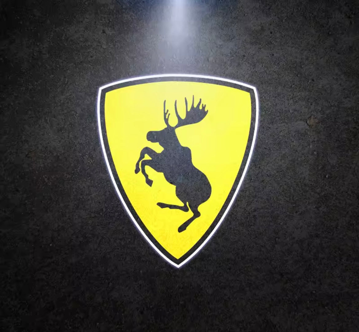 Universal wireless LED Car Door Logo Projector Light – Welcome Light - Moose (2-pack)