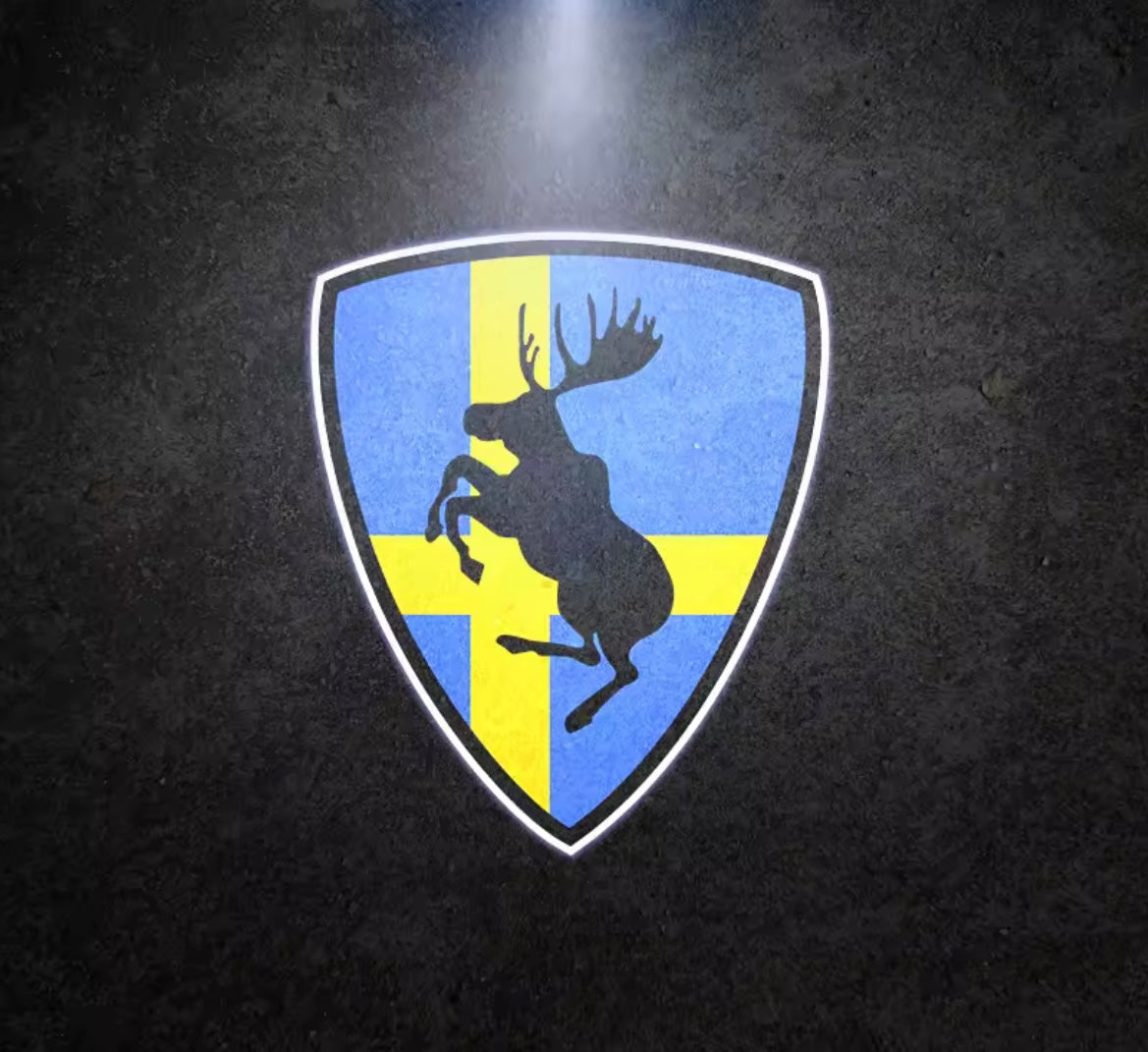 Universal wireless LED Car Door Logo Projector Light – Welcome Light - Moose (2-pack)