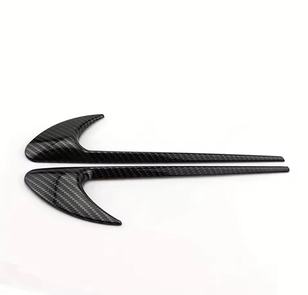 AMG Style Fender Trim - Glossyblack/”Carbonfiber” (2-pack)