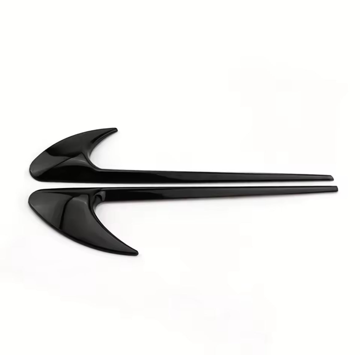 AMG Style Fender Trim - Glossyblack/”Carbonfiber” (2-pack)