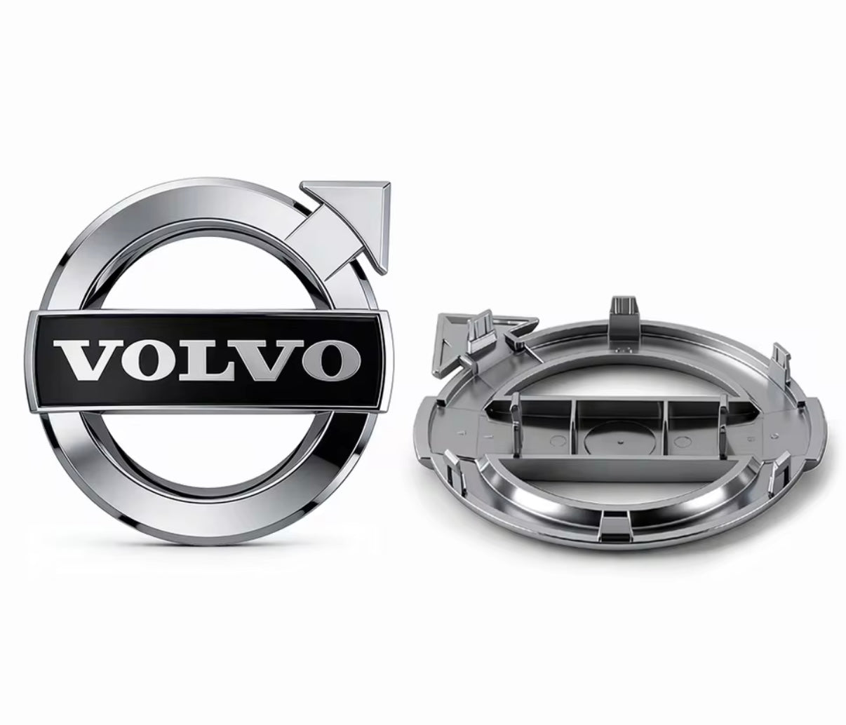 Volvo front grill emblem badge 14 cm – Replacement logo (Fits many models) - Several colors
