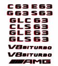 Exclusive Mercedes-AMG Black/Red Emblems