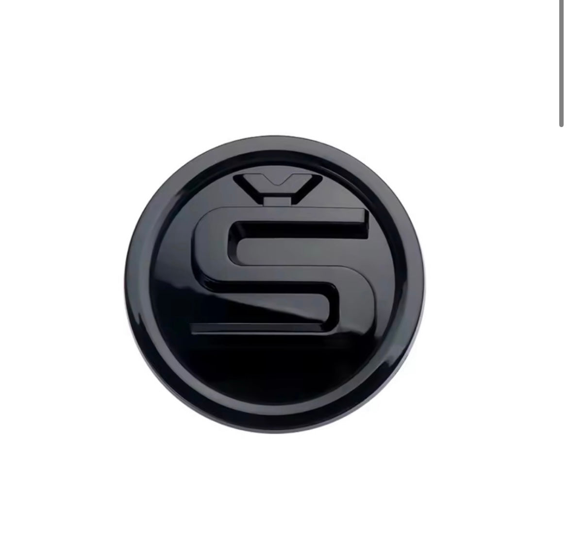 Gloss Black Skoda Emblem Badge Front Hood & Rear Trunk ( S )