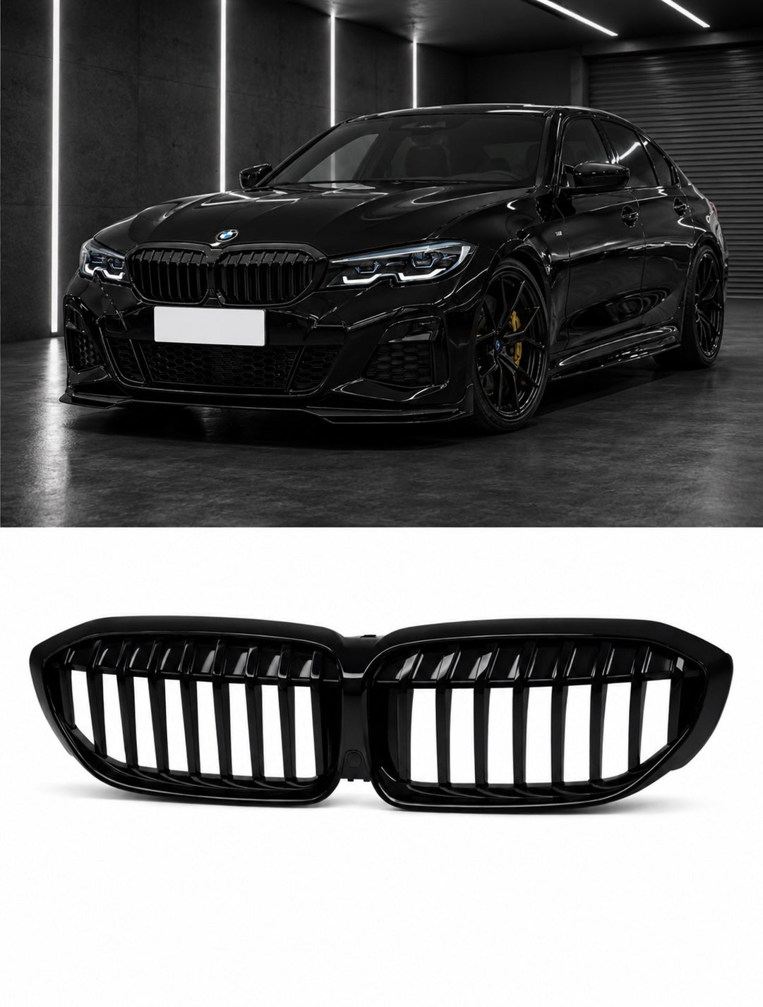 BMW 3 Series G20/G21 2019–2022 Gloss Black Kidney Grille Replacement
