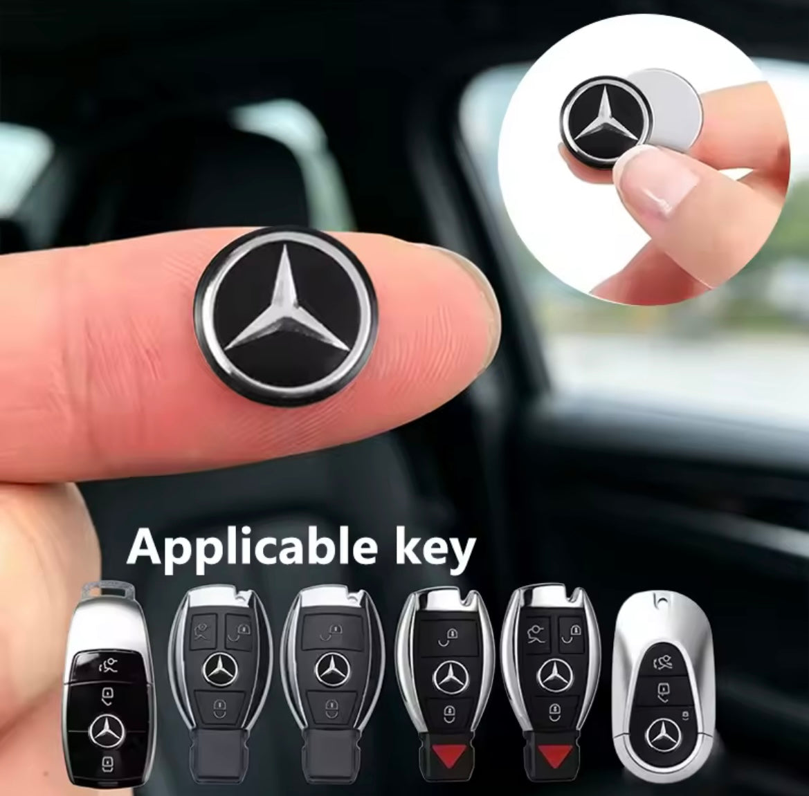 Mercedes Key Emblem Sticker