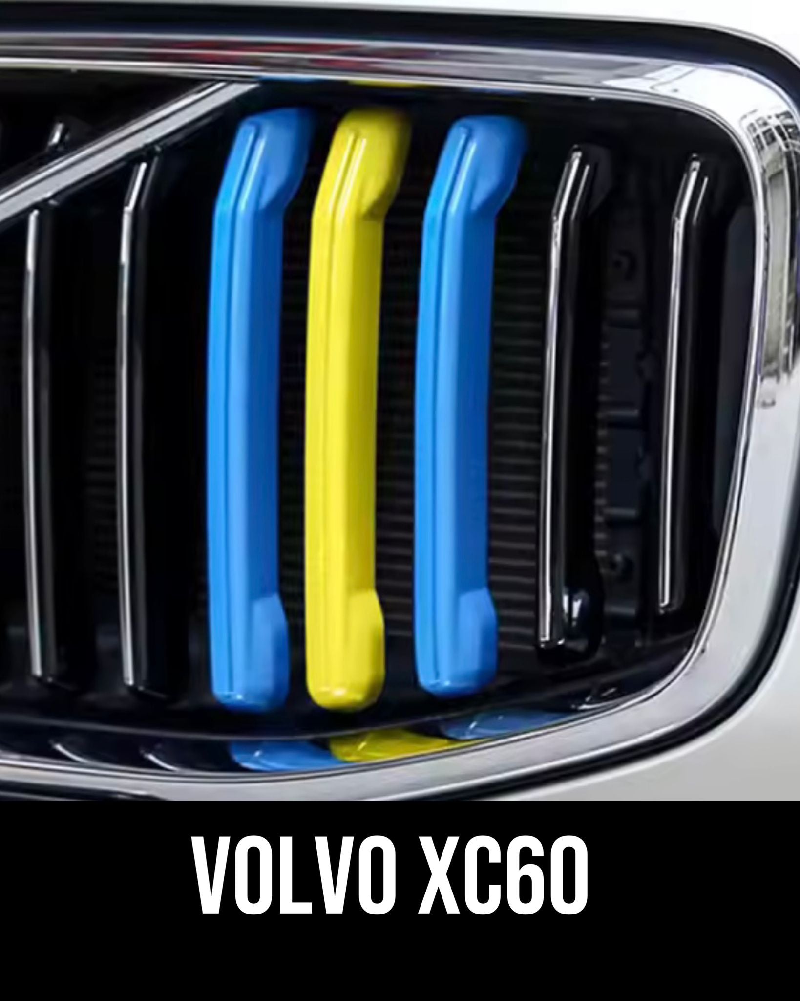 Swedish Flag Grille Trim for Volvo – Blue & Yellow Accent Strips - Several models XC90 XC60 S90 V90 V60 S60