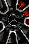4-Pack Mercedes Wheel Center Caps 75mm