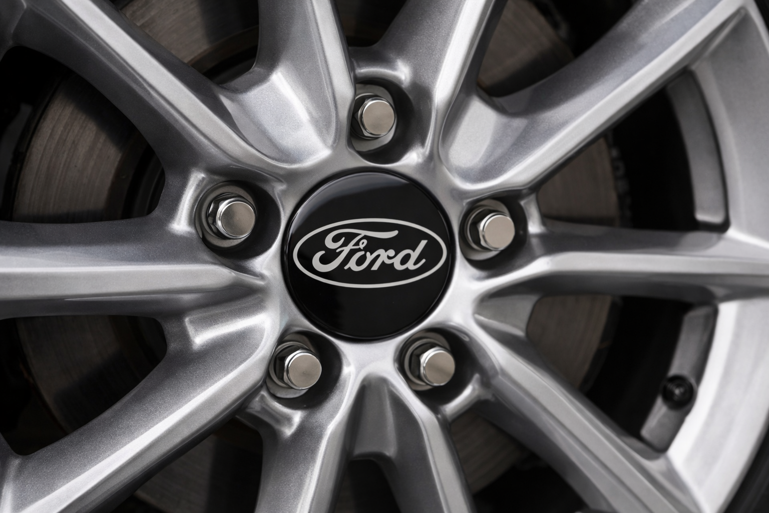 Ford Wheel Center Caps – Black – 54 / 56 / 60 mm  (4 Pack )