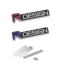 Volvo R-design grill/trunk/fender emblem - Multicolored Red/Blue/Silver/Black