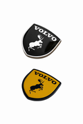 Volvo moose shield shaped emblem for grill/trunk/fender (Yellow/black)