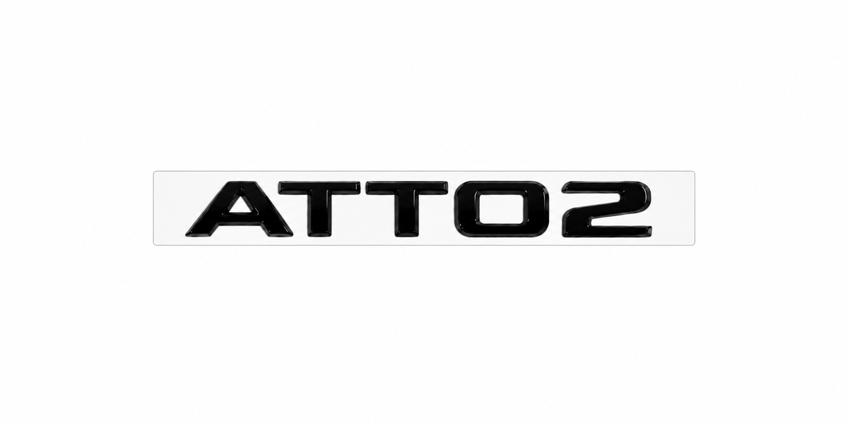 Gloss Black ATTO 2 Rear Emblem Badge