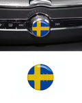 Swedish flag epoxy/gel decal for the radio button - Polestar/Volvo