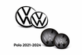 Volkswagen Polo 2021–2024 Black & White Emblem Overlay