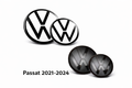 Volkswagen Passat 2021–2024 Black & White Emblem Overlay