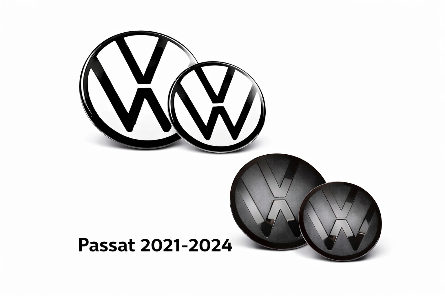 Volkswagen Passat 2021–2024 Black & White Emblem Overlay