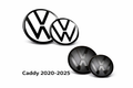 Volkswagen Caddy 2020–2025 Black & White Emblem Overlay