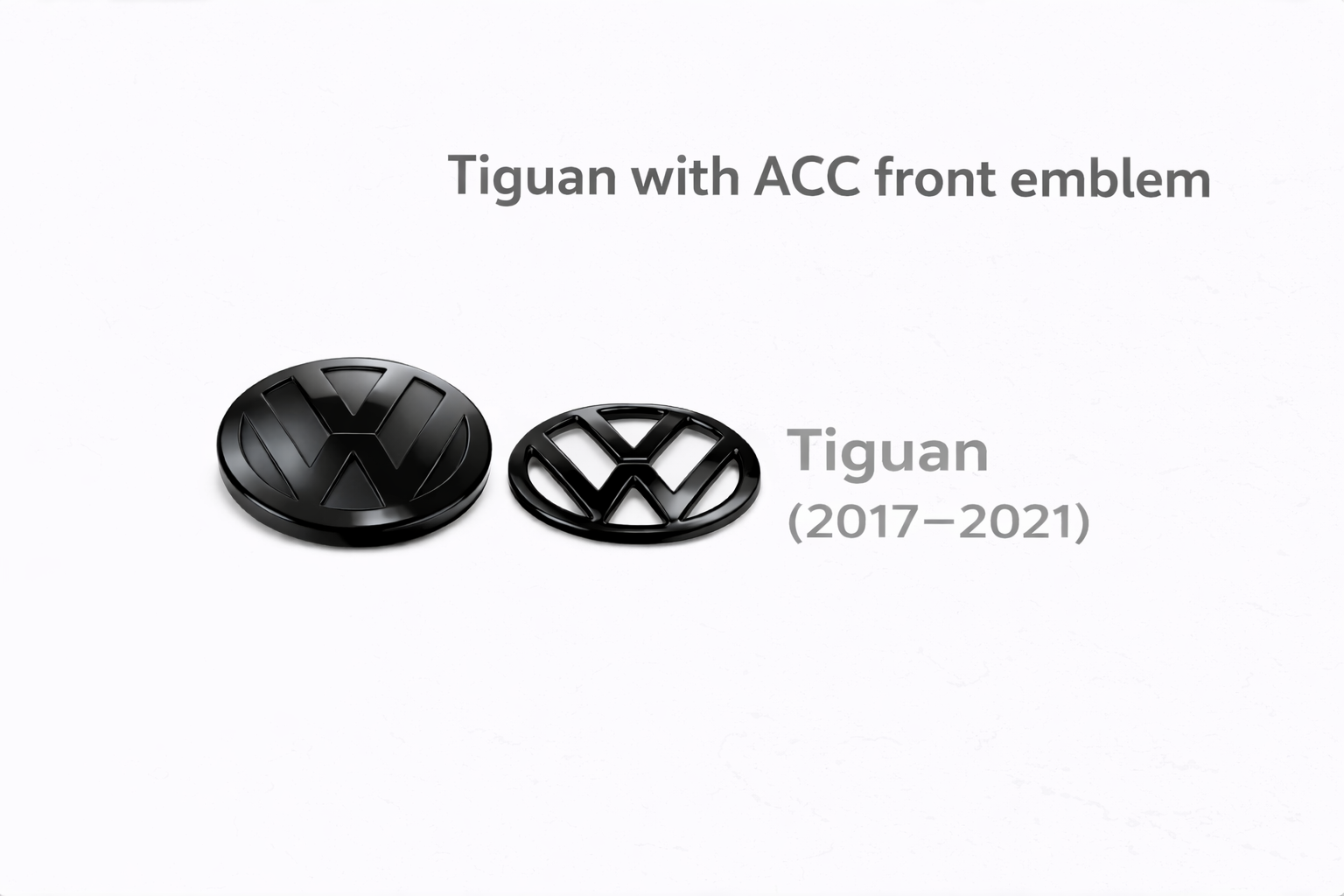 Volkswagen Tiguan Glossyblack front & back emblem (ACC at the front) (2017–2021)