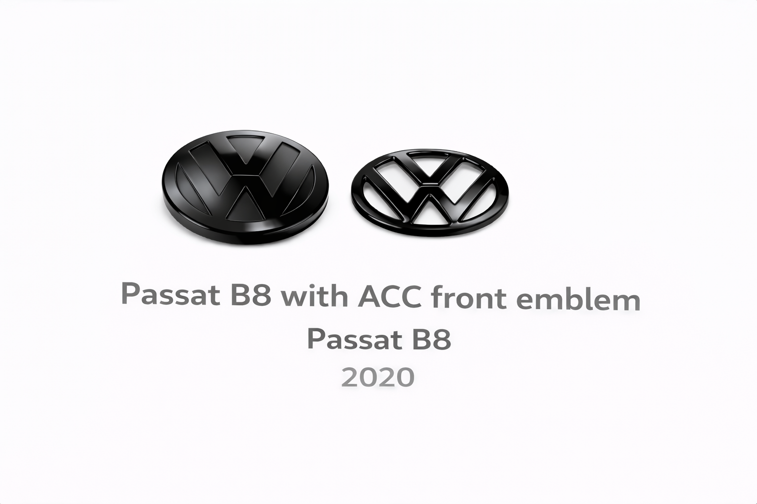 Volkswagen Passat B8 Glossyblack front & back emblem (ACC at the front) (2017-2019)