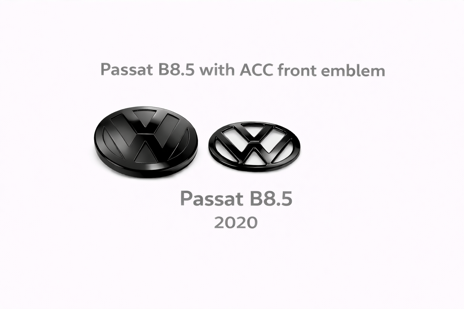 Volkswagen Passat B8,5 Glossyblack front & back emblem (ACC at the front) 2020